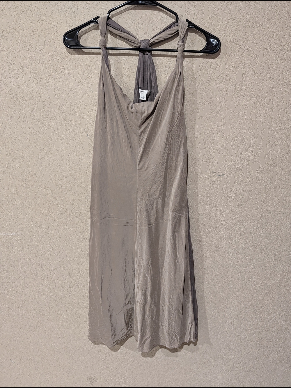 100% Silk Banana Republic Taupe Halter Slip Dress